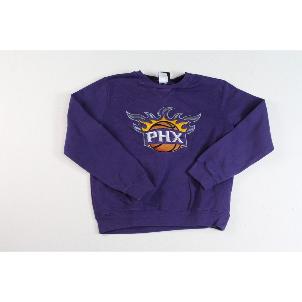 NBA Youth Purple Phoenix Suns 3D Emblem Casual Long Sleeve Size Medium